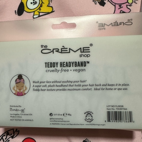 The Creme Shop X BT21 Bundle w/ Teddy Headband & Aromatherapy Bath Bomb all New - Picture 7 of 9